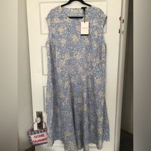 NWT Who What Wear blue and white dress new sz 2x